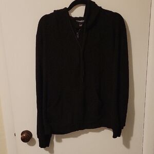 Eddie Bauer Women's Black Zip Up Hoodie With Pockets